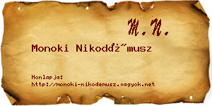 Monoki Nikodémusz névjegykártya